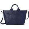 imageBOSTANTEN Woven Tote Bag for Women Top Handle Purses and Handbags Shoulder Crossbody Purse With ZipperBlue