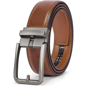 imageBOSTANTEN Belt Men Leather Reversible Belts for Men 1 38quot for Casual Golf Dress Pants TwoinOne Belt Gift007dark Brown