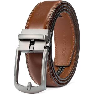 imageBOSTANTEN Belt Men Leather Reversible Belts for Men 1 38quot for Casual Golf Dress Pants TwoinOne Belt Gift013dark Brown