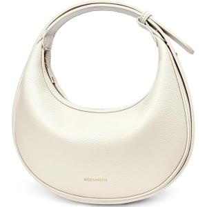 imageBOSTANTEN Crescent Shoulder Bag Vegan Leather Purses for Women Trendy Crossbody Clutch Hobo Handbag Adjustable StrapLarge Beige 1063x256x591