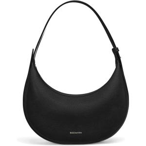imageBOSTANTEN Crescent Shoulder Bag Vegan Leather Purses for Women Trendy Crossbody Clutch Hobo Handbag Adjustable StrapSmall Black 945x276x531