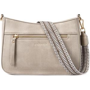 imageBOSTANTEN Crossbody Bags for Women Vegan Leather Purses Quilted Shoulder Handbags with Adjustable Shoulder StrapA01taupe