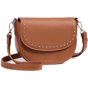 imageBOSTANTEN Crossbody Bags for Women Vegan Leather Purses Quilted Shoulder Handbags with Adjustable Shoulder StrapC6brown