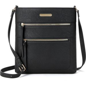 imageBOSTANTEN Crossbody Purses for Women Medium Shoulder Bag Quilted Handbags with Zipper PocketC03black