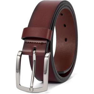 imageBOSTANTEN Mens Genuine Leather Belt Dress Casual Brown Belt for Men 1 38quot Belt for Work Business Golf Jeans with Gift Box002browngrain Leather