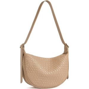 imageBOSTANTEN Purses for Women Small Crossbody Bags Crescent Shoulder Bag Hobo Handbag with Adjustable StrapApricot