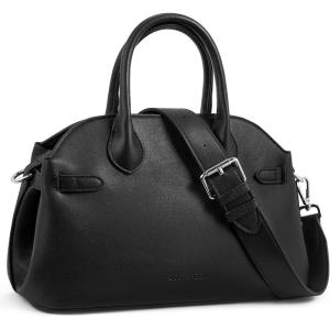 imageBOSTANTEN Satchel Purses for Women Trendy Slouchy Bags Vegan Leather Shoulder Bag Designer Purses with Adjustable StrapBblack