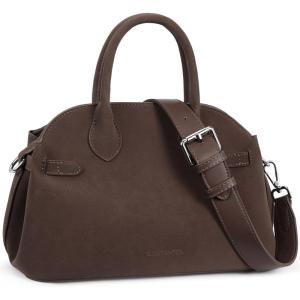 imageBOSTANTEN Satchel Purses for Women Trendy Slouchy Bags Vegan Leather Shoulder Bag Designer Purses with Adjustable StrapBcoffee
