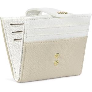 imageBOSTANTEN Slim Wallet for Women Small RFID Blocking Credit Card Holder Leather Bifold Wallets with Zipper Coin Pocket BeigeBrownKhakiBeige