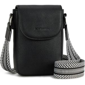 imageBOSTANTEN Small Crossbody Bags for Women Cell Phone Purse Leather Wallet Handbags with Card SlotsB01retro Black