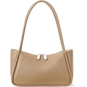 imageBOSTANTEN Small Hobo Bags for Women Shoulder Bag for Women Trendy Designer Fall Purse Vegan Leather HandbagAapricot