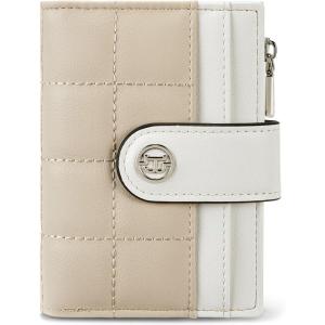 imageBOSTANTEN Small Wallet for Women Leather RFID Blocking Card Holder Bifold Compact Wallets With Zipper Coin Pocket BrownBeigeBlackPU LeahterBeigekhaki