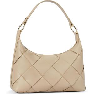imageBOSTANTEN Woven Purses for Women Vegan Leather Hobo Bag Shoulder HandbagsKhaki
