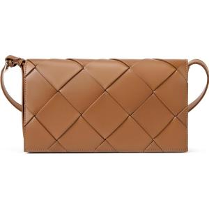 imageBOSTANTEN Woven Purses for Women Vegan Leather Hobo Bag Shoulder HandbagsWoven Brown