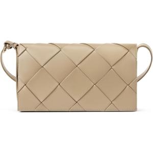imageBOSTANTEN Woven Purses for Women Vegan Leather Hobo Bag Shoulder HandbagsWoven Khaki
