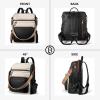 imageBOSTANTEN Backpack Purse for Women Fashion Designer Travel Backpack Leather Convertible Shoulder Bags Casual Daypack Brown0beigeblackbrown