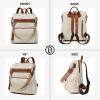 imageBOSTANTEN Backpack Purse for Women Fashion Designer Travel Backpack Leather Convertible Shoulder Bags Casual Daypack Brown0beigebrown