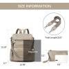 imageBOSTANTEN Backpack Purse for Women Fashion Designer Travel Backpack Leather Convertible Shoulder Bags Casual Daypack Brown1grey