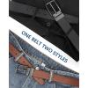 imageBOSTANTEN Belt Men Leather Reversible Belts for Men 1 38quot for Casual Golf Dress Pants TwoinOne Belt Gift001gunblackBrown