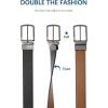 imageBOSTANTEN Belt Men Leather Reversible Belts for Men 1 38quot for Casual Golf Dress Pants TwoinOne Belt Gift008verticalblackBrown