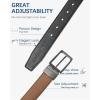 imageBOSTANTEN Belt Men Leather Reversible Belts for Men 1 38quot for Casual Golf Dress Pants TwoinOne Belt Gift009blackblackBrown