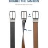 imageBOSTANTEN Belt Men Leather Reversible Belts for Men 1 38quot for Casual Golf Dress Pants TwoinOne Belt Gift009blackblackBrown