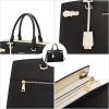 imageBOSTANTEN Briefcase for Women 156 Inch Genuine Leather Laptop Briefcase Shoulder Work Tote Bag PurseBblack