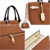 imageBOSTANTEN Briefcase for Women 156 Inch Genuine Leather Laptop Briefcase Shoulder Work Tote Bag PurseCbrown
