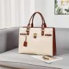 imageBOSTANTEN Briefcase for Women 156 inch Leather Laptop Bag Vintage Slim Lawyer Business Bag Stylish Work PurseAbeigebrown