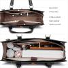 imageBOSTANTEN Briefcase for Women 156 inch Leather Laptop Bag Vintage Slim Lawyer Business Bag Stylish Work PurseCcrocodile Pattern Black
