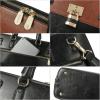 imageBOSTANTEN Briefcase for Women Leather 156 inch Laptop Shoulder Bag Office Work Crossbody HandbagKnew Black With Brown