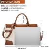 imageBOSTANTEN Briefcase for Women Leather Laptop Bag 156 inch Computer Messenger Office Business Work ToteApricot