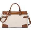 imageBOSTANTEN Briefcase for Women Leather Laptop Bag 156 inch Computer Messenger Office Business Work ToteApricot