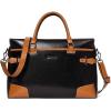 imageBOSTANTEN Briefcase for Women Leather Laptop Bag 156 inch Computer Messenger Office Business Work ToteBlack