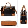 imageBOSTANTEN Briefcase for Women Leather Laptop Bag 156 inch Computer Messenger Office Business Work ToteBlack