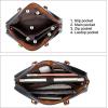 imageBOSTANTEN Briefcase for Women Leather Laptop Bag 156 inch Computer Messenger Office Business Work ToteBlack