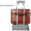 imageBOSTANTEN Briefcases for Men Messenger Bag Genuine Leather Laptop Bag 156 inch Office Work Tote for Buisness TravelAbrown
