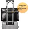 imageBOSTANTEN Briefcases for Men Messenger Bag Genuine Leather Laptop Bag 156 inch Office Work Tote for Buisness TravelBblack