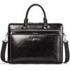 imageBOSTANTEN Briefcases for Men Messenger Bag Genuine Leather Laptop Bag 156 inch Office Work Tote for Buisness TravelBblack
