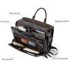 imageBOSTANTEN Briefcases for Men Messenger Bag Genuine Leather Laptop Bag 156 inch Office Work Tote for Buisness TravelBblack