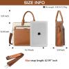 imageBOSTANTEN Briefcases for Men Messenger Bag Genuine Leather Laptop Bag 156 inch Office Work Tote for Buisness TravelCbrownbeige
