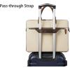 imageBOSTANTEN Briefcases for Men Messenger Bag Genuine Leather Laptop Bag 156 inch Office Work Tote for Buisness TravelCbrownbeige