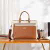 imageBOSTANTEN Briefcases for Men Messenger Bag Genuine Leather Laptop Bag 156 inch Office Work Tote for Buisness TravelCbrownbeige