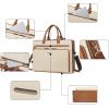 imageBOSTANTEN Briefcases for Men Messenger Bag Genuine Leather Laptop Bag 156 inch Office Work Tote for Buisness TravelDbeigebrown