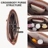 imageBOSTANTEN Crossbody Bags for Women Vegan Leather Hobo Purses Shoulder Handbags with Detachable Guitar StrapA01brown