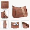 imageBOSTANTEN Crossbody Bags for Women Vegan Leather Hobo Purses Shoulder Handbags with Detachable Guitar StrapA01brown