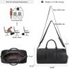 imageBOSTANTEN Genuine Leather Travel Weekender Overnight Duffel Bag Gym Sports Luggage Bags for Men Large BlackAblack