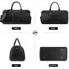 imageBOSTANTEN Genuine Leather Travel Weekender Overnight Duffel Bag Gym Sports Luggage Bags for Men Large BlackAblack
