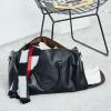 imageBOSTANTEN Genuine Leather Travel Weekender Overnight Duffel Bag Gym Sports Luggage Bags for Men Large BlackAblack