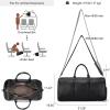imageBOSTANTEN Genuine Leather Travel Weekender Overnight Duffel Bag Gym Sports Luggage Bags for Men Large BlackLargeBlack